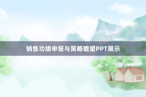 销售功绩申报与策略瞻望PPT展示